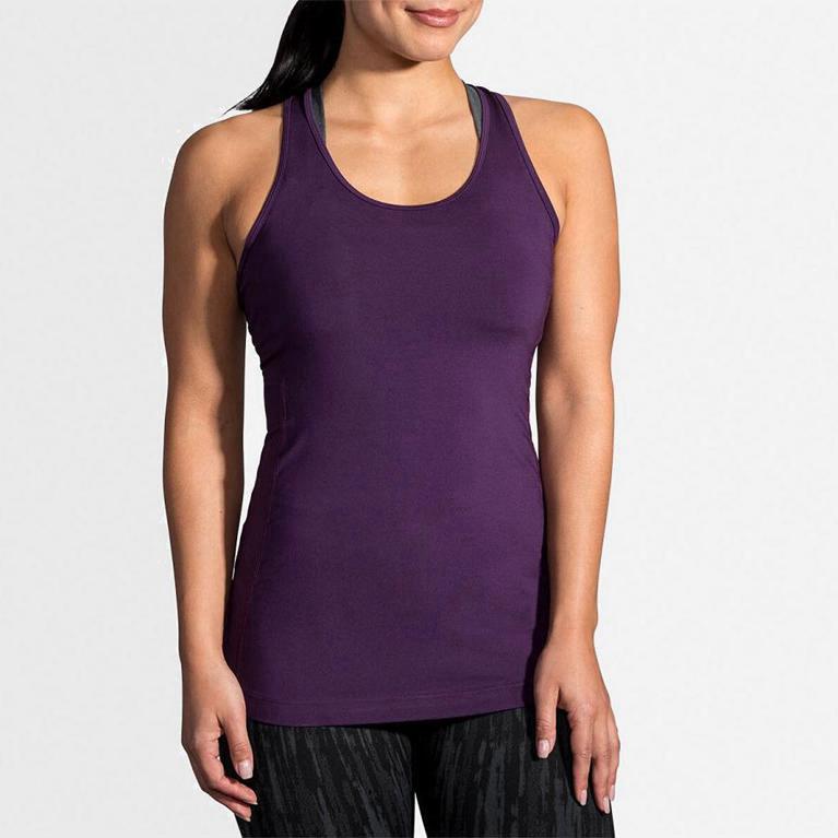 Brooks Pick-Up - Camiseta Sin Mangas Mujer - Moradas (LCTM-73420)